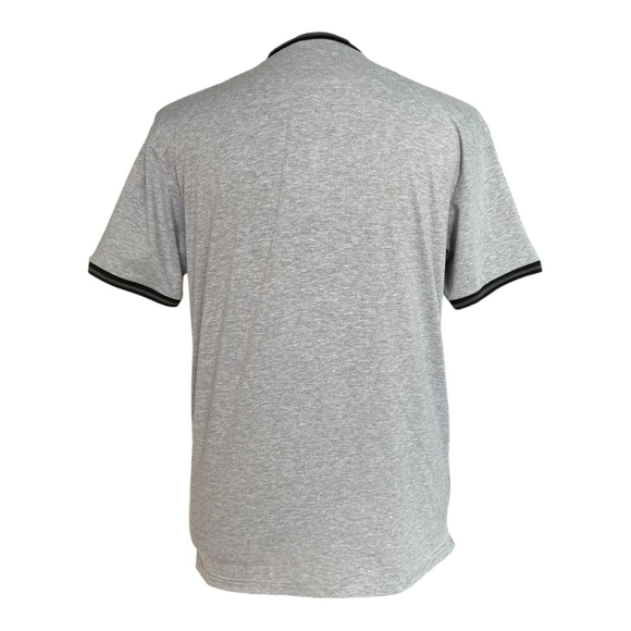 Men’s Polo Shirt BOSS Hugo Boss Grey Black Logo Embroidered Short Sleeve T-shirt - Picture 3 of 5